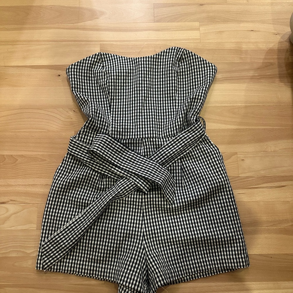 Elegant Black and White Checkered jumpsuit